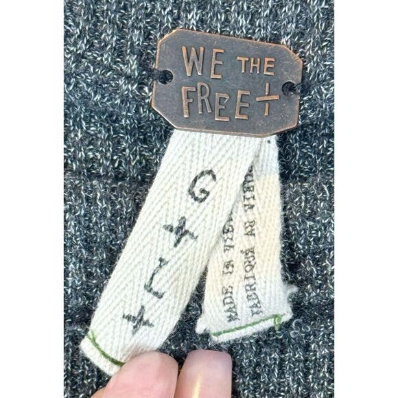 Free People We The Free Blossom Thermal Boho Patchwork  Balloon Sleeves Tunic L - Picture 5 of 11